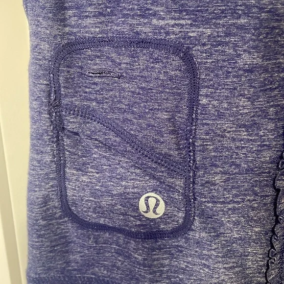 Lululemon Heathered Blue Ruffle Tank - Picture 2 of 6